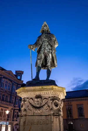 The Ludvig Holberg statue in Bergen